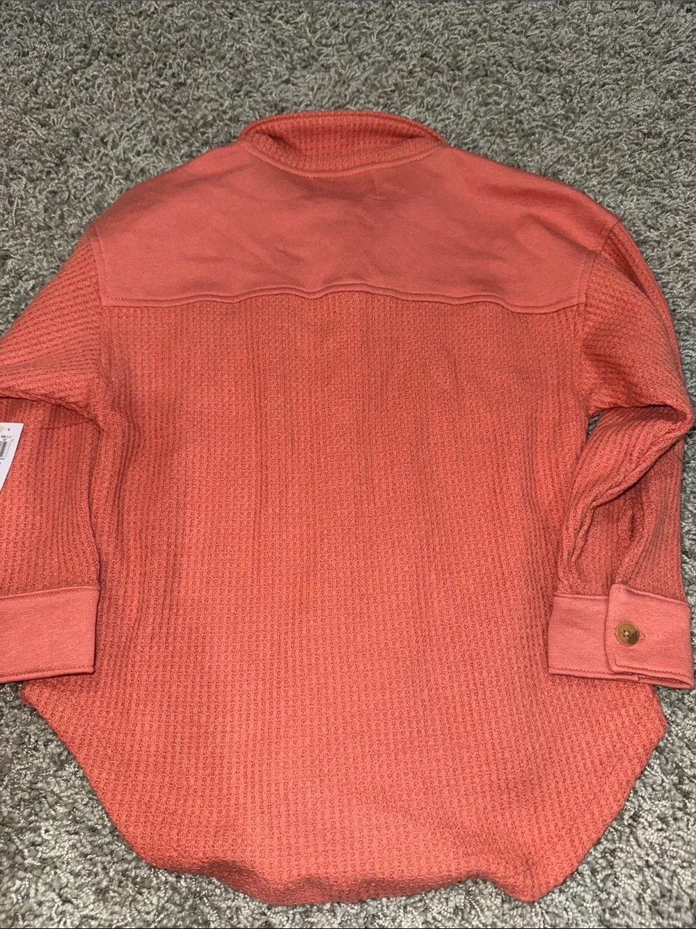 Old Navy Girls' Salmon Waffle Button-Up Shirt (S 6/7) NEW